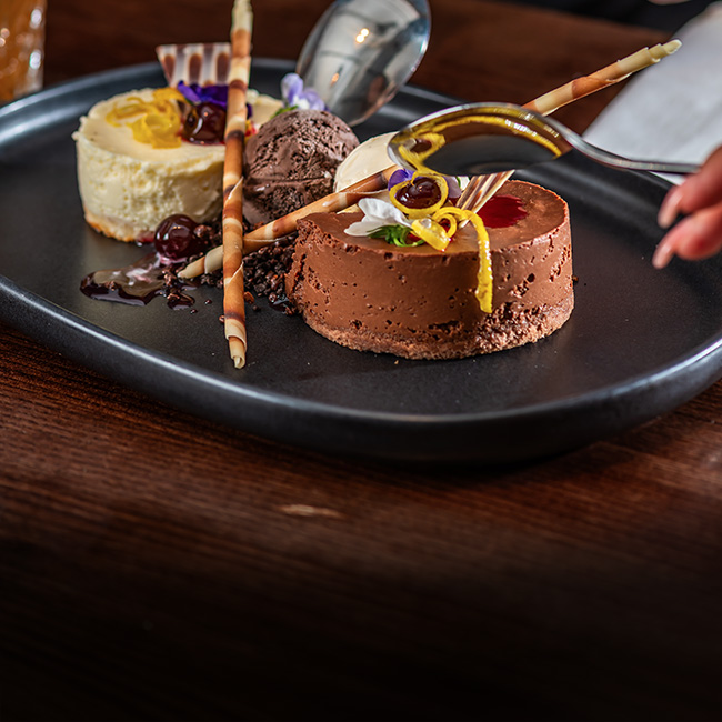 Dessert menu at The Pine Marten