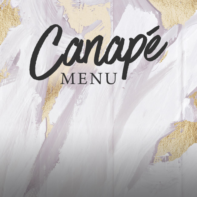 Canapé menu at The Pine Marten