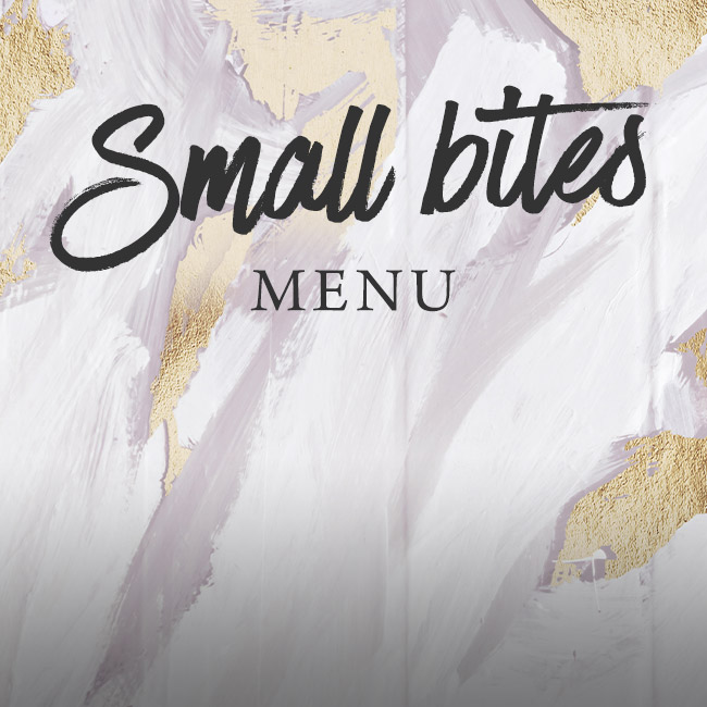 Small Bites menu at The Pine Marten 